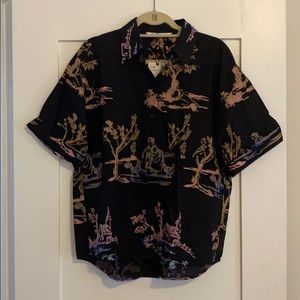 Zara Embroidered Button Down blouse